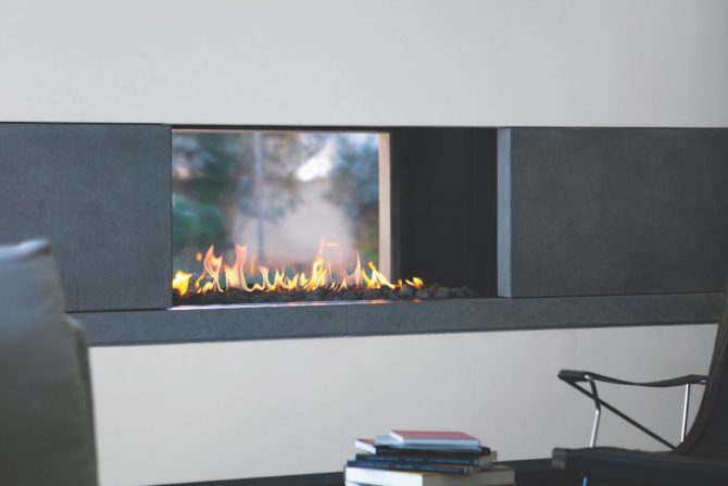 Ortal Double-sided Gas Fires – Multiple Sizes