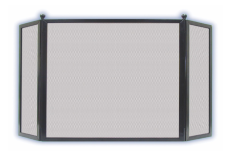 Melton Craft 3-panel fire screen (JC3S26BK)